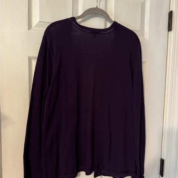 Talbots Deep Purple Knit Top - Picture 3 of 4